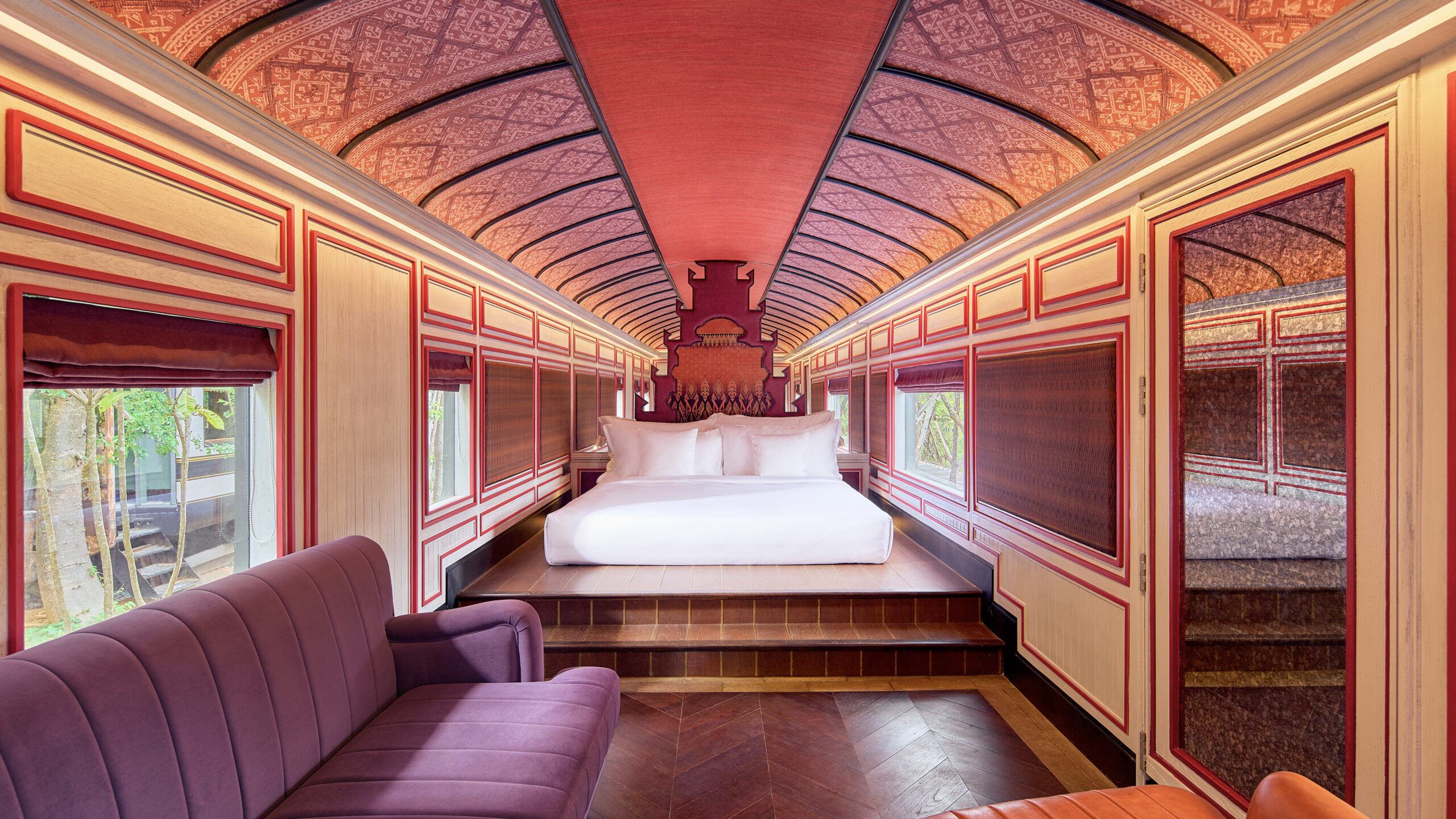 A restored railway carriage suite at InterContinental Khao Yai